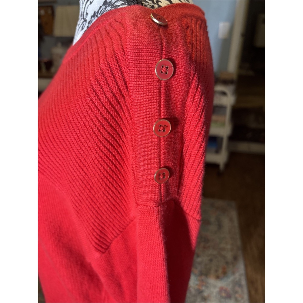 Talbots Red Tunic Sweater Sz Large. Holidays. Be Comfortable Look Festive!‎ - Picture 6 of 7